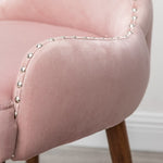 ZUN Lindale Contemporary Velvet Upholstered Nailhead Trim Accent Chair, Pink T2574P164506