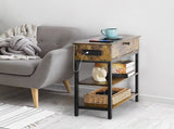 End Table with Drawer and Charging Station, Brown 36088781