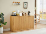 59-inch modern wavy sideboard, curved contour design storage cabinet, 4-door cabinet with storage W1162P339086