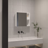 Minsk Medicine Cabinet, Mirror, Two External Shelves, Single Door Cabinet, Three Interior Shelves B128P148750