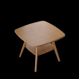 Modern Wooden Dining Table with Storage Shelf, Walnut Finish W3137P270470