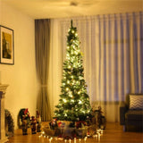 7ft Slim Pencil Christmas Tree - Space-Saving Design for Small Corners, 700 Realistic PVC Branches 99576991