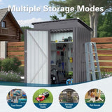 5X3 FT Metal Outdoor Storage, Tool with Pitched Roof and Lockable Door Compact Metal Tool W3213P309351