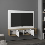 Vance 56" Wide Floating Entertainment Center with Two Cabinets , Four Shelves, Cable Management B200P286965