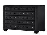 Sophia Modern Style Crystal Tufted Upholstery 5-Drawer Chest finished with Velvet Fabric made with 808857795083