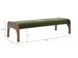 50.25 Inch Upholstered Long Bench, Modern Dining Bench with Soft Chenille Fabric &Rubber Wood Legs W2671P458751