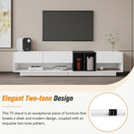 ZUN ON-TREND Sleek and Stylish TV Stand with Perfect Storage Solution, Two-tone Media Console for TVs Up WF311772AAK