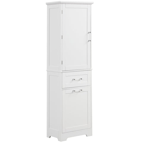 ZUN Tall Bathroom Storage Cabinet, Freestanding Storage Cabinet with Two Different Size Drawers and 14268770