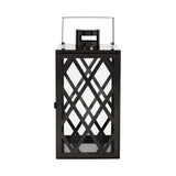 ZUN ANTON 14"H STAINLESS STEEL LANTERN 72190.00BLK