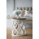 23" Large Distressed White Side Table W2078125380