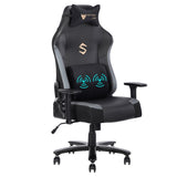 ZUN Big and Tall Gaming Chair 400lbs Gaming Chair with Massage Lumbar Pillow, Headrest, 3D Armrest, W1521P175980