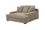 Man Wah Presley Corduroy Chaise Armchair, Latte B2707P311003