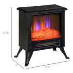 ZUN Electric Fireplace Heater LED Flame Fireplace Stove BLACK-AS （Prohibited by 04856430