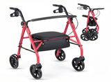2-in-1 Rollator Walker with Seat , 8-Inch Large Wheels & Versatile Braking System, Adjustable 98657436