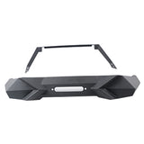 X Style Front Bumper with Winch Plate Compatible with Wrangler JK Heavy Duty Black W2801P208504