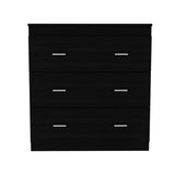 Georgia Three Drawer Dresser, Metal Handles, Superior Top -Black B20092062