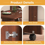 Multifunctional Folding Dining Table with Wall-Mounted Sideboard & Storage for Small Apartments 69958439