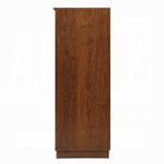 ZUN Walnut Wine Cabinet with 3 Drawer B062P209332