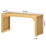35" Solid Wood Bench Nature for Entryway, Living Room, Kitchen T3210P298180