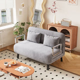 39 Convertible Chair Bed, Tri-Fold Sofa Bed with Adjustable Backrest & Pillow, Leisure Chaise W1767P192812