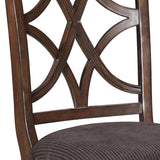 Brown and Dark Walnut Cross Back Side Chairs B062P182697
