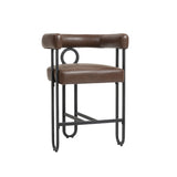 ZUN House Hold Bar Set of 1, Modern Bar Stool with Back, Black Metal Frames, Upholstered Bar W1588P207630