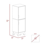 Rutherford 2-Door Pantry Cabinet Light Oak and White B06280045