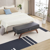 COOLMORE Teddy wool fabric, solid wood feet for solid weighing, and bed end stool with storage W1539P242727