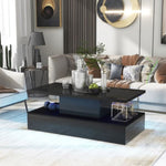 ZUN ON-TREND Coffee Table Cocktail Table Modern Industrial Design with LED lighting, 16 colors with a WF287358AAB