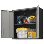 ZUN Metal Wall-Mounted Tool Storage Cabinet with Locking Door and 1 Shelf 1 Opened Drawer for Garage 10688530