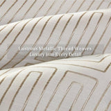 10 PCS Queen Luxury Jacquard Comforter Set Ivory B035P319216