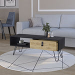 ZUN Kimball Coffee Table with Drawer and Hairpin Legs B200P176172