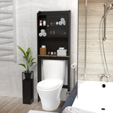 Modern Over The Toilet Space Saver Organization Wood Storage Cabinet for Home, Bathroom - Espresso W40914888