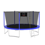 ZUN 14FT Trampoline ,Sports Fitness Trampolines with Enclosure Net, Recreational Trampolines for Outdoor W1163120240