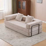Floor,Compression Sofa,Convertible Floor Sofa Bed-with Pillow Back Support Armrest,Comfy Futon 98822522