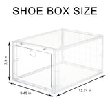 ZUN Set of 4 Stackable Clear Plastic Shoe Storage Box W2181P164299