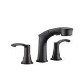 Widespread Pull Out Sprayer Bathroom Faucet, 2-handle Bathroom Sink Faucet W1224P185045