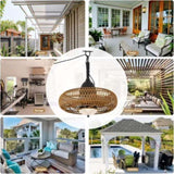 ZUN Waterproof Outdoor Ceiling Fan with Lights Remote Control W2738P242334