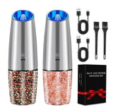 Electric Salt and Pepper Grinder Set, Saicefe USB Rechargeable Salt and Pepper Mill & Adjustable 13307612