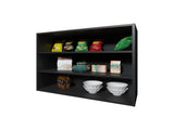 Black Wall Cabinet with Open Storage B062P252209