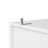 Hollow pattern 2 door 3 drawer wardrobe, the collision of wood color and white, suitable for 04996818