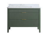 Fully Assembled 36'' Green Freestanding Single Sink Bathroom Vanity with Solid Wood Construction and W1826P308980