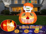 2.8 FT Halloween Inflatables Animated Pumpkin Ghost, Outdoor Decorations Blow Up Yard Decor with 71102192