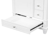 24" Bathroom Vanity with Sink and Drawers, White Freestanding Vanity Cabinet with Ceramic Top and 00086938