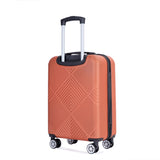 4-piece ABS lightweight suitcase, 14 inch makeup box, aircraft wheels DARK ORANGE W284P149257