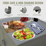 Outdoor Kitchen Island with Storage, Aluminum Kitchen Storage Island Outdoor Grill Table, W1859P171948