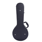 Hardshell A-Style Microgroove Pattern Leather Wood Mandolin Case Black 50934561