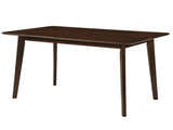 47" Walnut Dining Table for 4-6 People, Rubber Wood Legs Kitchen Table with Smooth Veneered Top 91408518