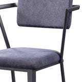 Grey and Gunmetal Open Back Counter Height Chairs B062P186542