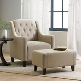 ZUN Upholstered Armchair with Ottoman 53384.00LBEI